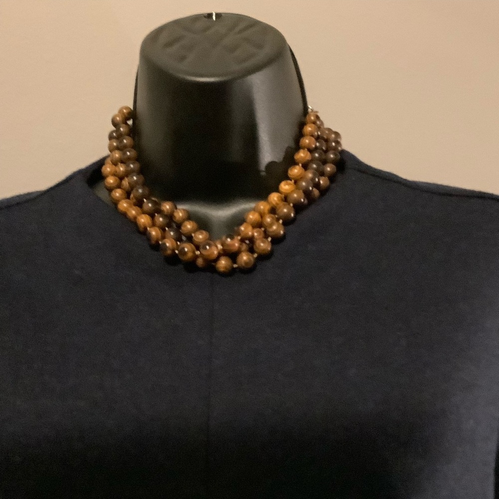 Wood bead necklace